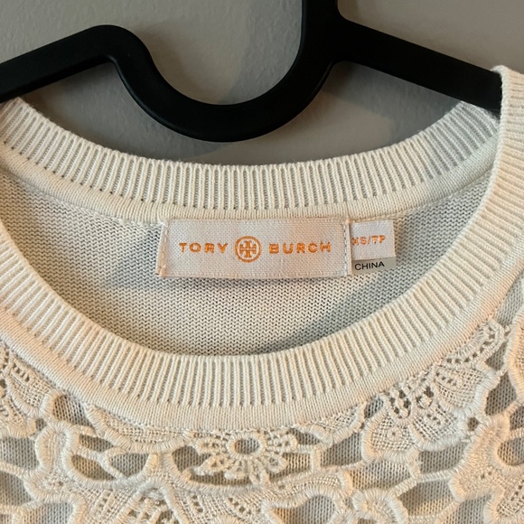 Tory Burch Lace Overlay Sweater - Picture 4 of 5